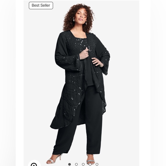 Three-Piece Beaded Pant Suit- 20W - Picture 2 of 11